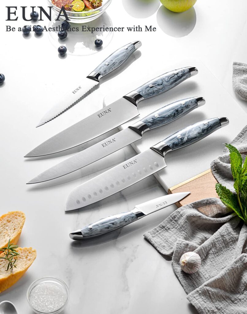 Cuchillos de acero inoxidable Euna en Amazon